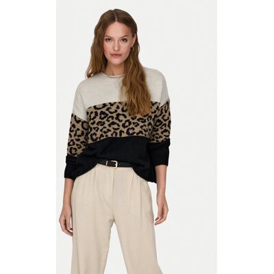 ONLY Sweter Jade 15294969 Beżowy Regular Fit L Beżowy Damskie ONLY Sweter Jade 15294969 Beżowy Regular Fit L Beżowy Damskie