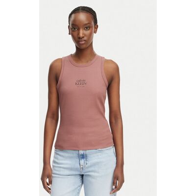 Calvin Klein Jeans Top LV047F239G Brązowy jasny Slim Fit S Brązowy jasny Damskie Calvin Klein Jeans Top LV047F239G Brązowy jasny Slim Fit S Brązowy jasny Damskie