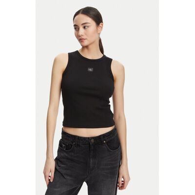 Calvin Klein Jeans Top LV047C201G Czarny Slim Fit XS Czarny Damskie Calvin Klein Jeans Top LV047C201G Czarny Slim Fit XS Czarny Damskie