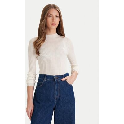 Lacoste Sweter AF4189 Écru Slim Fit 34 Kremowy Damskie Lacoste Sweter AF4189 Écru Slim Fit 34 Kremowy Damskie
