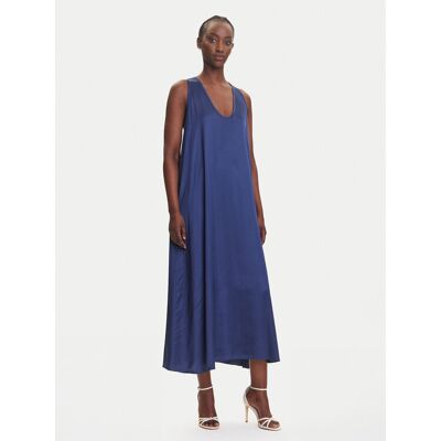 Fracomina Sukienka letnia FS25SD3005W64101 Granatowy Relaxed Fit M Granatowy Damskie Fracomina Sukienka letnia FS25SD3005W64101 Granatowy Relaxed Fit M Granatowy Damskie