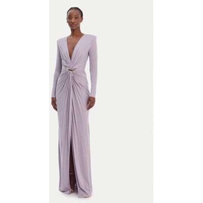 Elisabetta Franchi Sukienka wieczorowa AB-R29-61E2-V850 Fioletowy Regular Fit 42 Fioletowy Damskie Elisabetta Franchi Sukienka wieczorowa AB-R29-61E2-V850 Fioletowy Regular Fit 42 Fioletowy Damskie