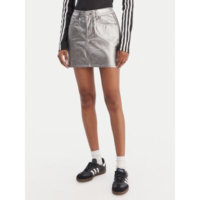 Adidas Spódnica mini 3-Stripes KD2899 Srebrny Regular Fit 34 Srebrny Damskie Adidas Spódnica mini 3-Stripes KD2899 Srebrny Regular Fit 34 Srebrny Damskie