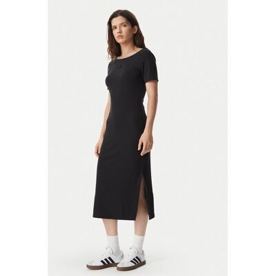 Sukienka codzienna Adidas Kit Small Logo Rib Dress KF2434 Czarny Slim Fit L Czarny Damskie Sukienka codzienna Adidas Kit Small Logo Rib Dress KF2434 Czarny Slim Fit L Czarny Damskie