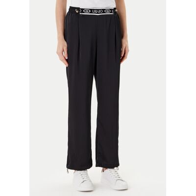 Liu Jo Sport Spodnie materiałowe TF5192 T004A Czarny Regular Fit XS Czarny Damskie Liu Jo Sport Spodnie materiałowe TF5192 T004A Czarny Regular Fit XS Czarny Damskie