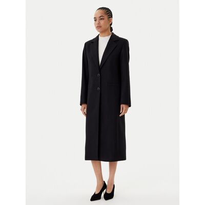 HUGO Płaszcz wełniany Mojeni 50547691 Czarny Regular Fit 36 Czarny Damskie HUGO Płaszcz wełniany Mojeni 50547691 Czarny Regular Fit 36 Czarny Damskie