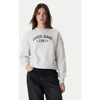 Guess Jeans Bluza W6RQ03 K68I4 Szary Relaxed Fit XXL Szary Damskie Guess Jeans Bluza W6RQ03 K68I4 Szary Relaxed Fit XXL Szary Damskie