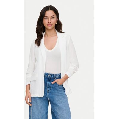 ONLY Marynarka Lita 15370275 Biały Regular Fit 40 Biały Damskie ONLY Marynarka Lita 15370275 Biały Regular Fit 40 Biały Damskie