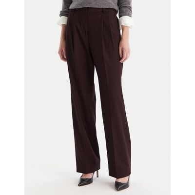 Tommy Hilfiger Spodnie materiałowe WW0WW48358 Bordowy Relaxed Fit 38 Bordowy Damskie Tommy Hilfiger Spodnie materiałowe WW0WW48358 Bordowy Relaxed Fit 38 Bordowy Damskie