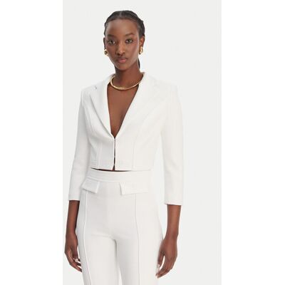 Elisabetta Franchi Marynarka GI-222-61E2-V420 Biały Regular Fit 40 Biały Damskie Elisabetta Franchi Marynarka GI-222-61E2-V420 Biały Regular Fit 40 Biały Damskie