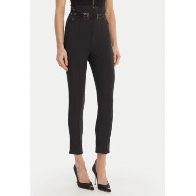 Elisabetta Franchi Spodnie materiałowe PA-158-61E2-V350 Czarny Skinny Fit 44 Czarny Damskie Elisabetta Franchi Spodnie materiałowe PA-158-61E2-V350 Czarny Skinny Fit 44 Czarny Damskie