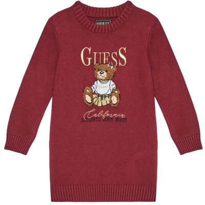 Guess Sukienka dzianinowa K5BK01 Z3GS0 Bordowy Regular Fit 5 Bordowy Dziewczynka Guess Sukienka dzianinowa K5BK01 Z3GS0 Bordowy Regular Fit 5 Bordowy Dziewczynka