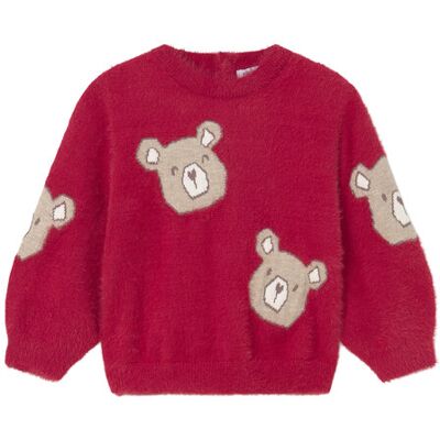 Mayoral Sweter 2356 Czerwony Regular Fit 9 Czerwony Dziewczynka Mayoral Sweter 2356 Czerwony Regular Fit 9 Czerwony Dziewczynka