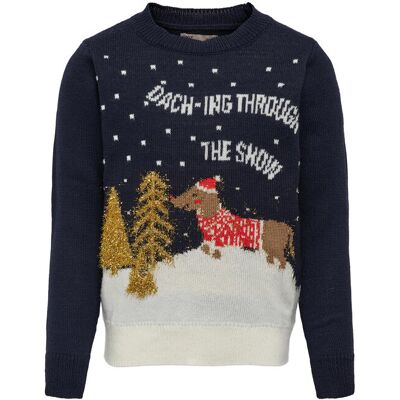 Kids ONLY Sweter 15303526 Granatowy Regular Fit 122_128 Granatowy Dziewczynka Kids ONLY Sweter 15303526 Granatowy Regular Fit 122_128 Granatowy Dziewczynka