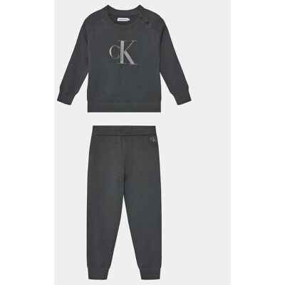 Calvin Klein Jeans Komplet sweter i spodnie materiałowe IN0IN00167 Szary Regular Fit 80 Szary Dziewczynka Calvin Klein Jeans Komplet sweter i spodnie materiałowe IN0IN00167 Szary Regular Fit 80 Szary Dziewczynka