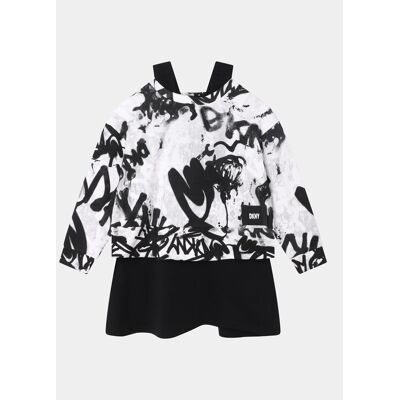 DKNY Sukienka dzianinowa D32888 D Czarny Regular Fit 16 Czarny Dziewczynka DKNY Sukienka dzianinowa D32888 D Czarny Regular Fit 16 Czarny Dziewczynka