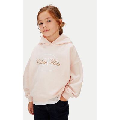 Calvin Klein Bluza Oval LVCKSJB23G Różowy Relaxed Fit 14Y Różowy Dziewczynka Calvin Klein Bluza Oval LVCKSJB23G Różowy Relaxed Fit 14Y Różowy Dziewczynka