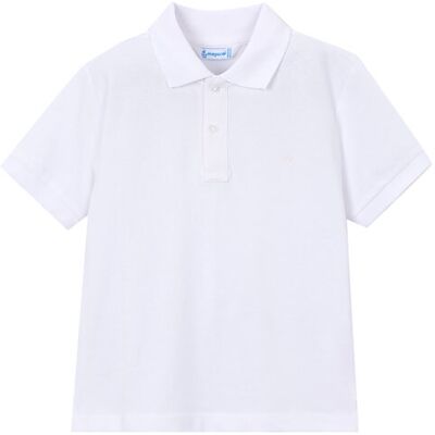 Mayoral Polo 150 Biały Regular Fit 10Y Biały Chłopiec Mayoral Polo 150 Biały Regular Fit 10Y Biały Chłopiec