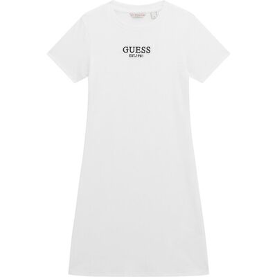 Guess Sukienka codzienna J5YK11 KBZP4 Biały Regular Fit 8Y Biały Dziewczynka Guess Sukienka codzienna J5YK11 KBZP4 Biały Regular Fit 8Y Biały Dziewczynka