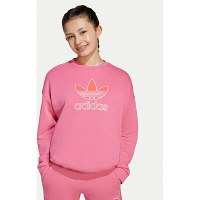 Adidas Bluza Trefoil JV8571 Różowy Loose Fit 13_14Y Różowy Dziewczynka Adidas Bluza Trefoil JV8571 Różowy Loose Fit 13_14Y Różowy Dziewczynka