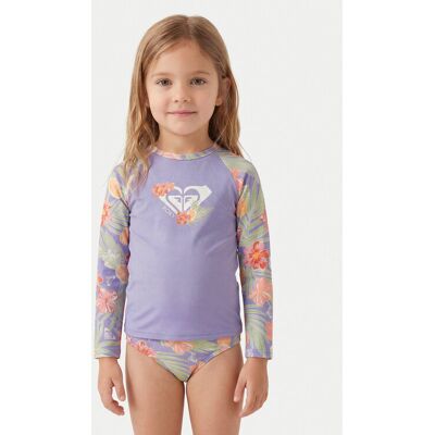Zestaw Lycra Tropical Story LS firmy Roxy - Niebieski - Kostium kąpielowy Zestaw Lycra Tropical Story LS firmy Roxy - Niebieski - Kostium kąpielowy