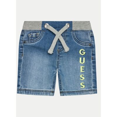 Guess Szorty jeansowe N4GD15 D4GV0 Niebieski Regular Fit 6_9M Niebieski Chłopiec Guess Szorty jeansowe N4GD15 D4GV0 Niebieski Regular Fit 6_9M Niebieski Chłopiec