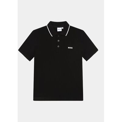 Boss Polo J25P26 D Czarny Regular Fit 14Y Czarny Chłopiec Boss Polo J25P26 D Czarny Regular Fit 14Y Czarny Chłopiec
