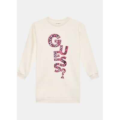 Guess Sukienka codzienna J3BK01 KAZQ2 Écru Regular Fit 8Y Kremowy Dziewczynka Guess Sukienka codzienna J3BK01 KAZQ2 Écru Regular Fit 8Y Kremowy Dziewczynka