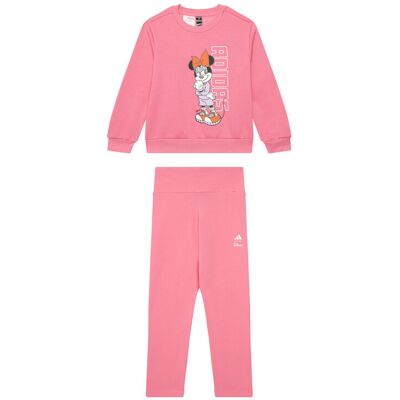 Adidas Komplet bluza i legginsy Disney Minnie Mouse JL9201 Różowy Regular Fit 6_7Y Różowy Dziewczynka Adidas Komplet bluza i legginsy Disney Minnie Mouse JL9201 Różowy Regular Fit 6_7Y Różowy Dziewczynka