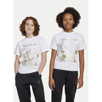 Adidas T-Shirt Star Wars The Mandalorian™ JF3637 Biały Regular Fit 15_16Y Biały Unisex Dziecko Adidas T-Shirt Star Wars The Mandalorian™ JF3637 Biały Regular Fit 15_16Y Biały Unisex Dziecko