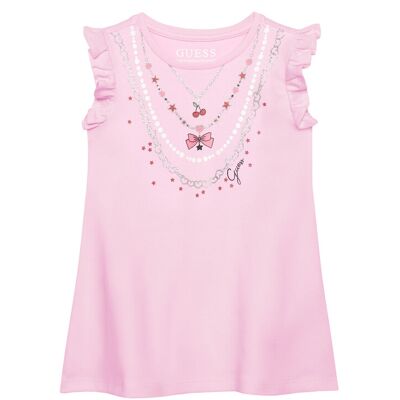 Guess Sukienka codzienna K6RK02 KA6W4 Różowy Regular Fit 2Y Różowy Dziewczynka Guess Sukienka codzienna K6RK02 KA6W4 Różowy Regular Fit 2Y Różowy Dziewczynka
