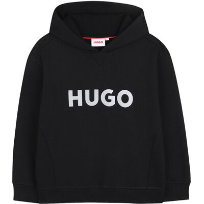 HUGO Bluza G01007 S Czarny Regular Fit 8Y Czarny Chłopiec HUGO Bluza G01007 S Czarny Regular Fit 8Y Czarny Chłopiec