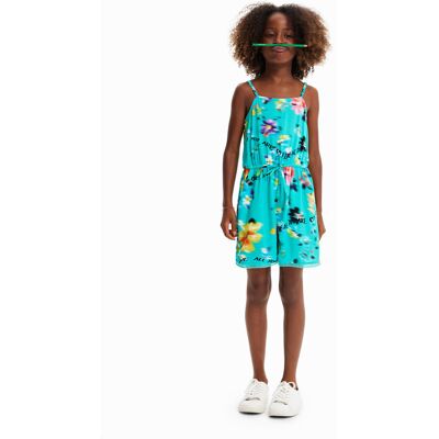Desigual Kombinezon 23SGPW03 Turkusowy Regular Fit 7_8Y Turkusowy Dziewczynka Desigual Kombinezon 23SGPW03 Turkusowy Regular Fit 7_8Y Turkusowy Dziewczynka