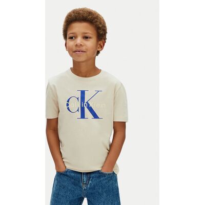 Calvin Klein Jeans T-Shirt Monologo LV1CKSJA33 Szary Regular Fit 12 Szary Unisex Dziecko Calvin Klein Jeans T-Shirt Monologo LV1CKSJA33 Szary Regular Fit 12 Szary Unisex Dziecko
