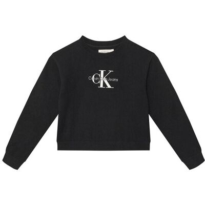 Calvin Klein Jeans Sweter Monologo IG0IG02830 D Czarny Regular Fit 16 Czarny Dziewczynka Calvin Klein Jeans Sweter Monologo IG0IG02830 D Czarny Regular Fit 16 Czarny Dziewczynka