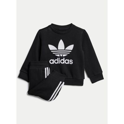 Adidas Dres IX5150 Czarny Regular Fit 0_3M Czarny Unisex Dziecko Adidas Dres IX5150 Czarny Regular Fit 0_3M Czarny Unisex Dziecko