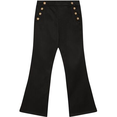 Guess Spodnie materiałowe J6RB09 WF7H0 Czarny Bootcut Fit 10Y Czarny Dziewczynka Guess Spodnie materiałowe J6RB09 WF7H0 Czarny Bootcut Fit 10Y Czarny Dziewczynka