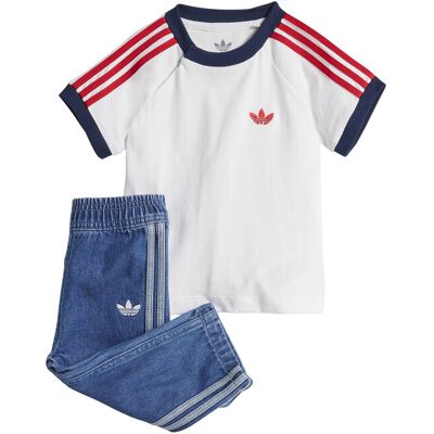 Adidas Komplet t-shirt i spodnie Denim JC7863 Niebieski Regular Fit 9_12M Niebieski Unisex Dziecko Adidas Komplet t-shirt i spodnie Denim JC7863 Niebieski Regular Fit 9_12M Niebieski Unisex Dziecko