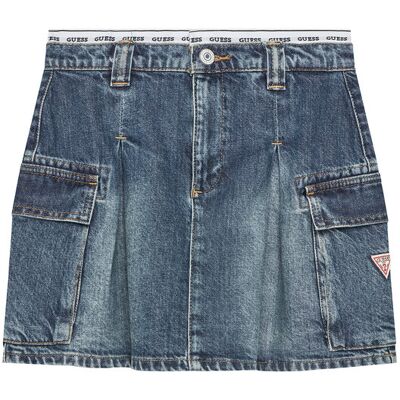 Guess Spódnica jeansowa J5RD07 D45E0 Niebieski Regular Fit 14 Niebieski Dziewczynka Guess Spódnica jeansowa J5RD07 D45E0 Niebieski Regular Fit 14 Niebieski Dziewczynka