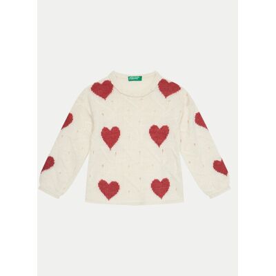 United Colors Of Benetton Sweter 1076H102A Biały Regular Fit 98 Biały Dziewczynka United Colors Of Benetton Sweter 1076H102A Biały Regular Fit 98 Biały Dziewczynka