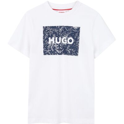 HUGO T-Shirt G01020 D Biały Regular Fit 14Y Biały Chłopiec HUGO T-Shirt G01020 D Biały Regular Fit 14Y Biały Chłopiec