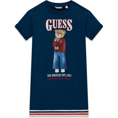 Guess Sukienka codzienna J6RK11 KAD74 Granatowy Regular Fit 12Y Granatowy Dziewczynka Guess Sukienka codzienna J6RK11 KAD74 Granatowy Regular Fit 12Y Granatowy Dziewczynka