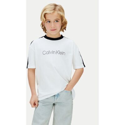 Calvin Klein Jeans T-Shirt LVCKSJA01B Biały Regular Fit 12 Biały Unisex Dziecko Calvin Klein Jeans T-Shirt LVCKSJA01B Biały Regular Fit 12 Biały Unisex Dziecko