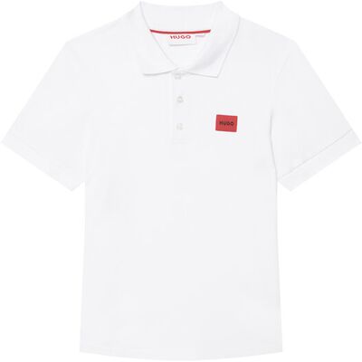 HUGO Polo G01186 S Biały Regular Fit 8Y Biały Chłopiec HUGO Polo G01186 S Biały Regular Fit 8Y Biały Chłopiec