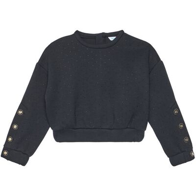 Abel & Lula Bluza 5825 Czarny Regular Fit 8Y Czarny Dziewczynka Abel & Lula Bluza 5825 Czarny Regular Fit 8Y Czarny Dziewczynka