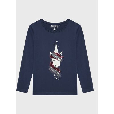 Blue Seven Bluzka 750703 Granatowy Regular Fit 92 Granatowy Dziewczynka Blue Seven Bluzka 750703 Granatowy Regular Fit 92 Granatowy Dziewczynka