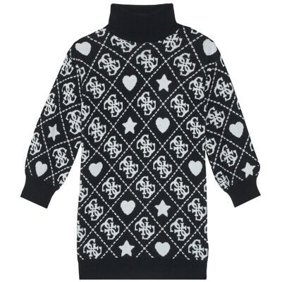 Guess Sukienka dzianinowa J5BK03 Z3K10 Czarny Regular Fit 14 Czarny Dziewczynka Guess Sukienka dzianinowa J5BK03 Z3K10 Czarny Regular Fit 14 Czarny Dziewczynka