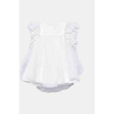 Abel & Lula Sukienka elegancka 5002 Biały Regular Fit 6_9M Biały Dziewczynka Abel & Lula Sukienka elegancka 5002 Biały Regular Fit 6_9M Biały Dziewczynka