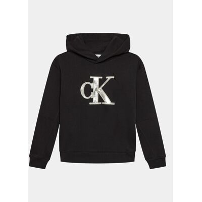 Calvin Klein Jeans Bluza Metallic Monogram IG0IG02298 Czarny Regular Fit 8 Czarny Dziewczynka Calvin Klein Jeans Bluza Metallic Monogram IG0IG02298 Czarny Regular Fit 8 Czarny Dziewczynka