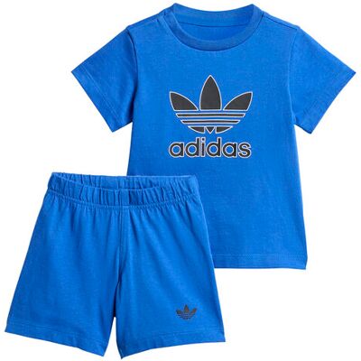 Adidas Komplet t-shirt i spodenki Big Logo Execution KA2652 Niebieski Regular Fit 3_6M Niebieski Unisex Dziecko Adidas Komplet t-shirt i spodenki Big Logo Execution KA2652 Niebieski Regular Fit 3_6M Niebieski Unisex Dziecko